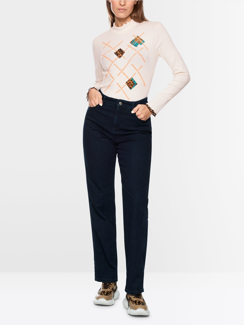 MARC CAIN FITTED LONG SLEEVE TURTLENECK