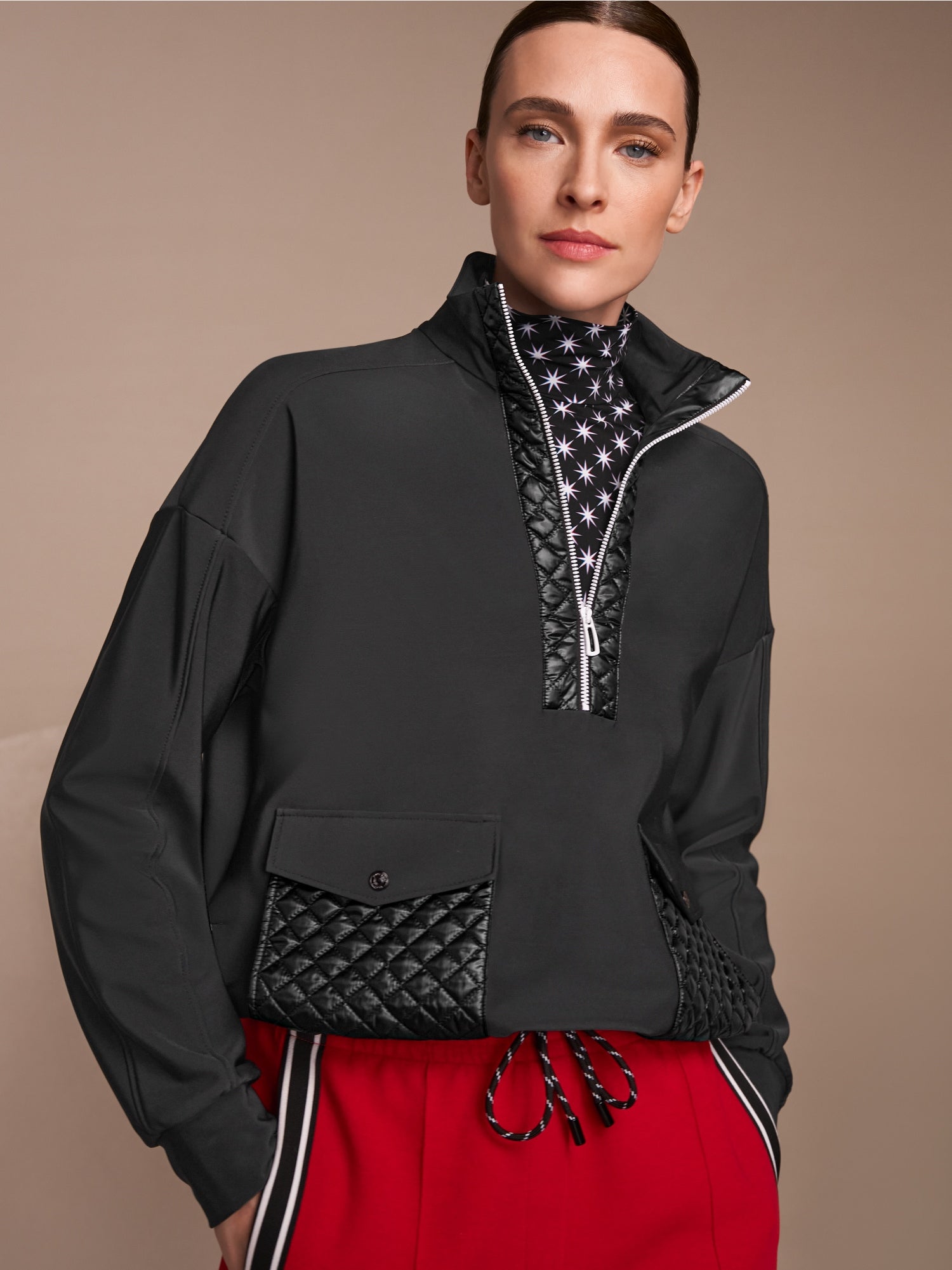 MARC CAIN LONG SLEEVED SHIRT WITH SNOW STAR PRINT ZS 48.52 J69