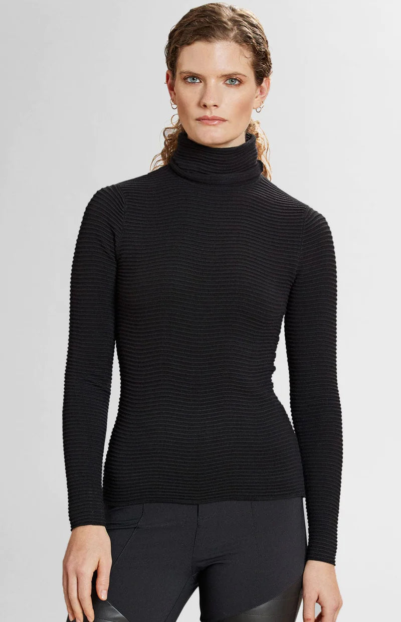Rock with 2025 black turtleneck