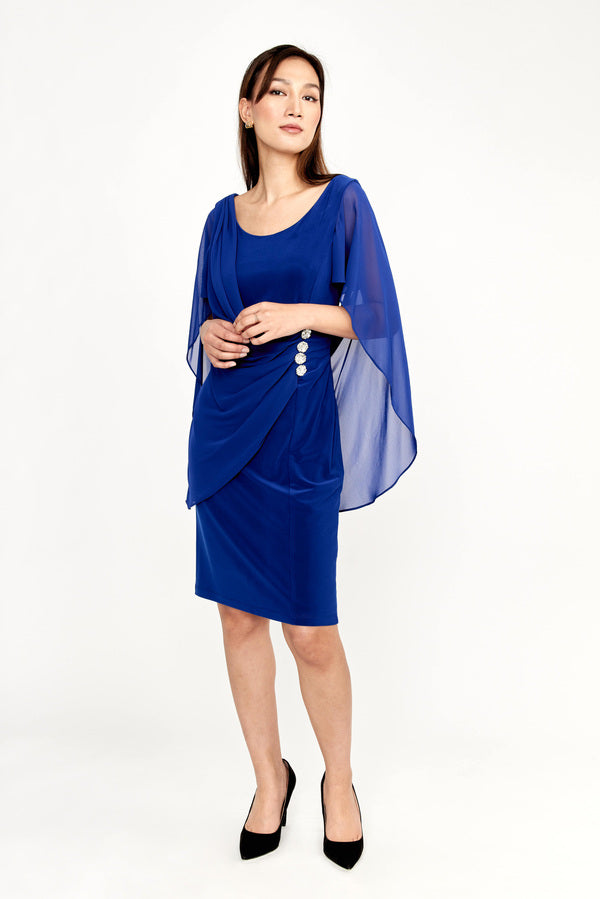 RUCHED SHEATH DRESS IN IMPERIAL BLUE 209228