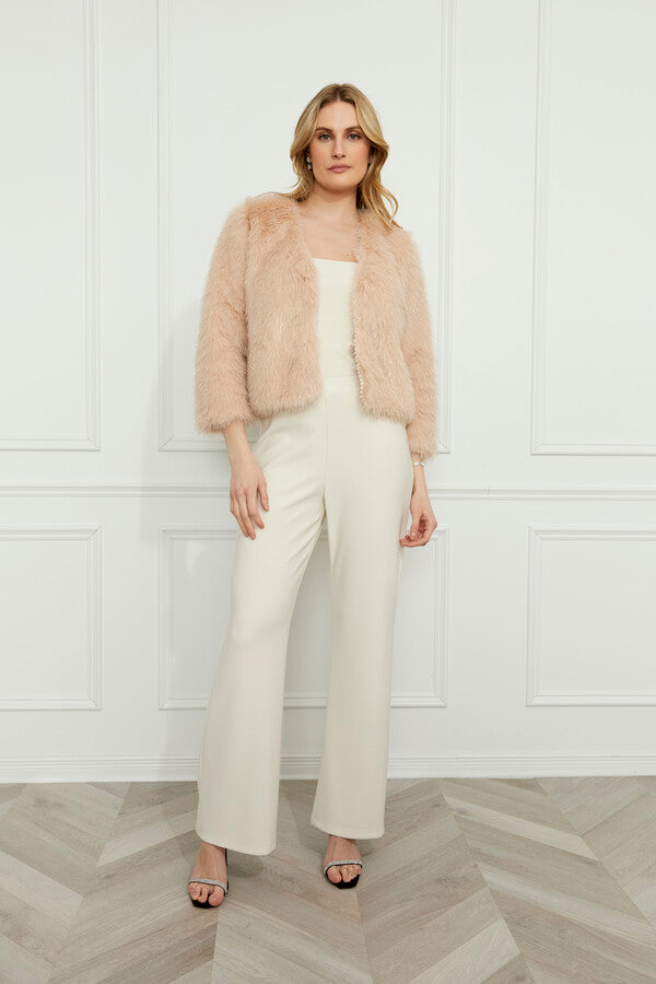 FAUX FUR BLUSH JACKET 259730