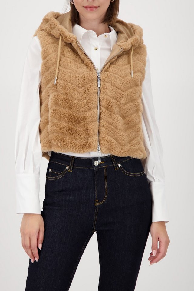 MONARI FAUX FUR VEST COGNAC 809275