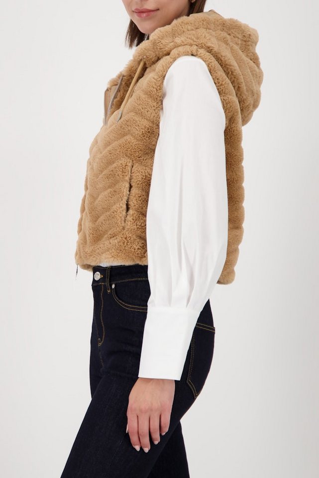 MONARI FAUX FUR VEST COGNAC 809275