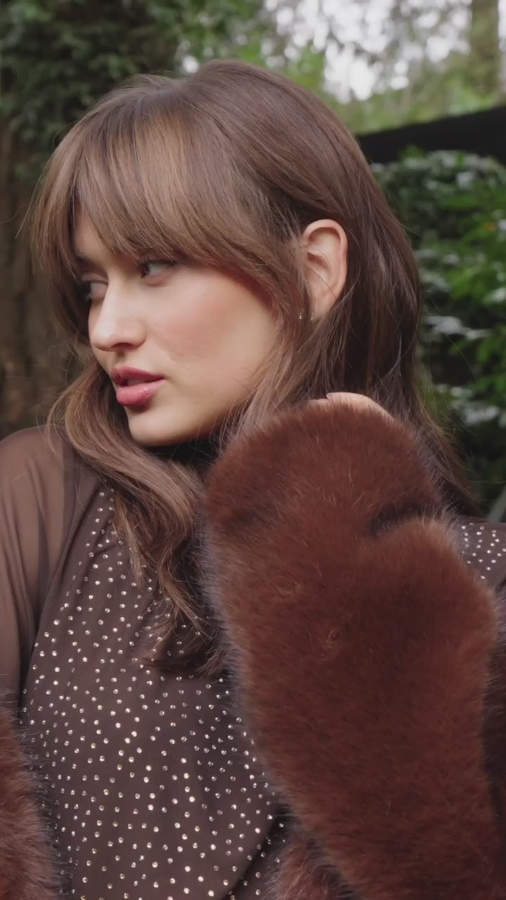 SHEER MESH SPARKLE TOP 253807