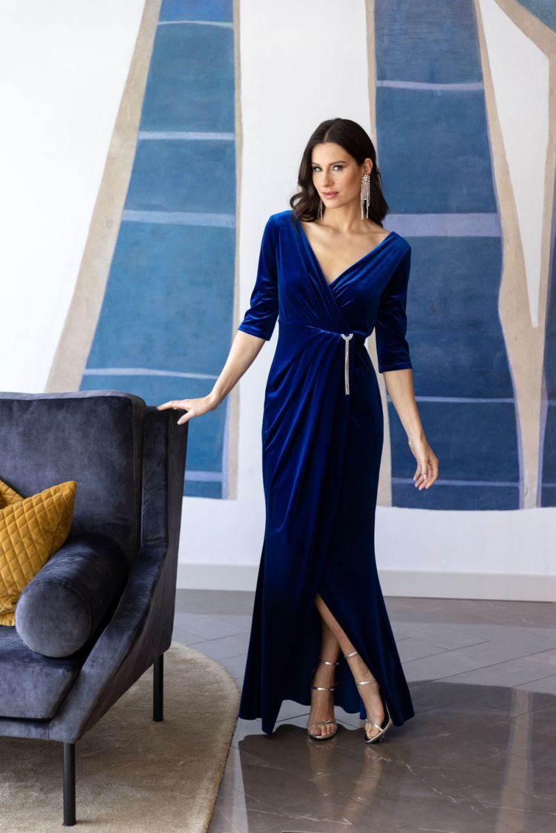 ROYAL SAPPHIRE WRAP DRESS IN SAPPHIRE 239236 ROYAL SAPPHIRE WRAP DRESS IN SAPPHIRE 239236