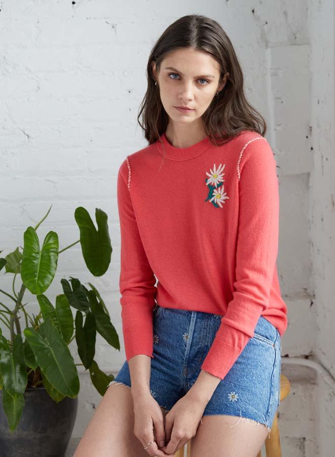 Madewell deals embroidered sweatshirt