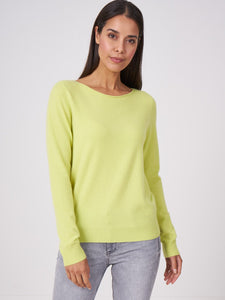 REPEAT CASHMERE LIME SWEATER