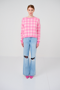 BRODIE GINGHAM SWEATER
