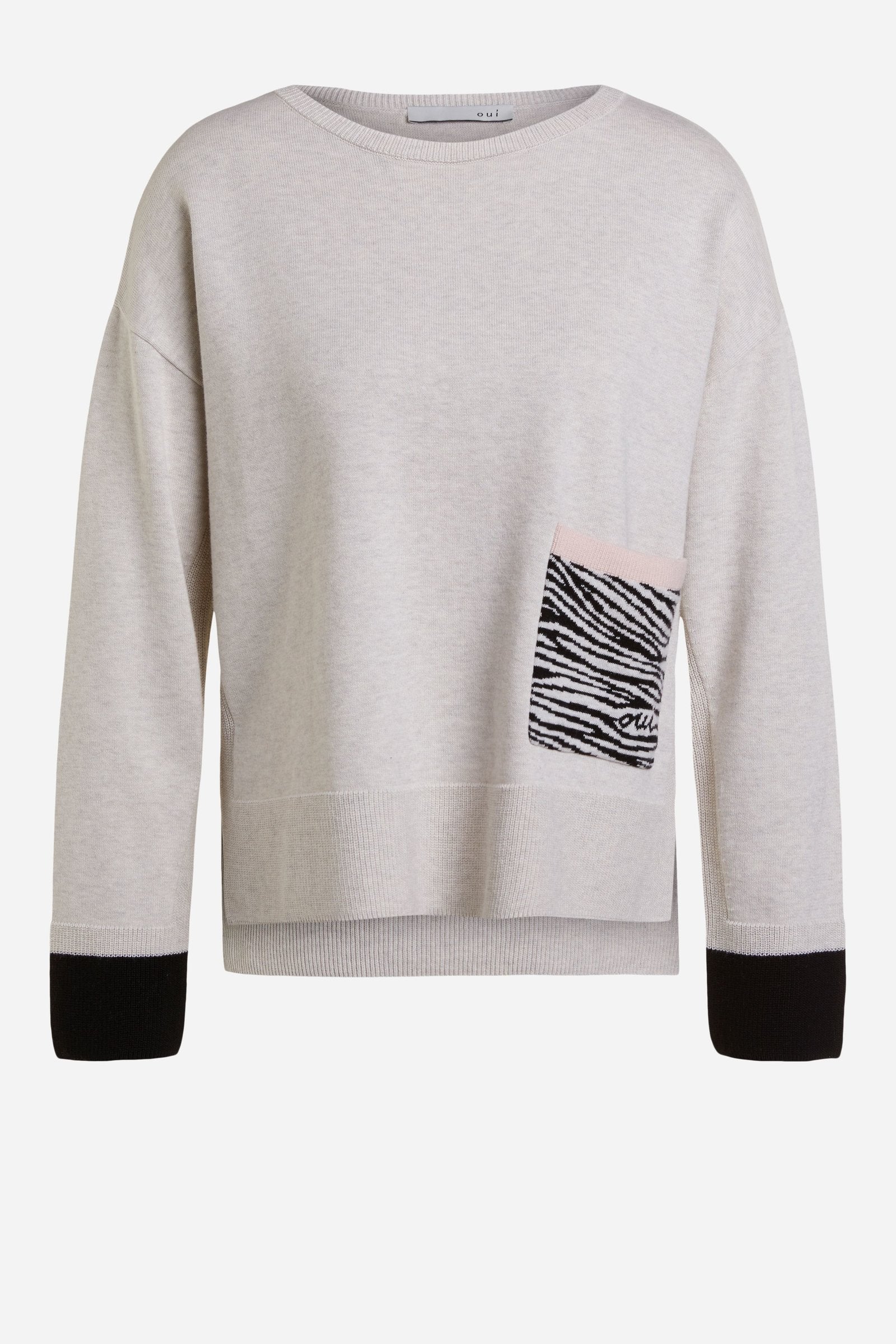 OUI SWEATER WITH ZEBRA POCKET