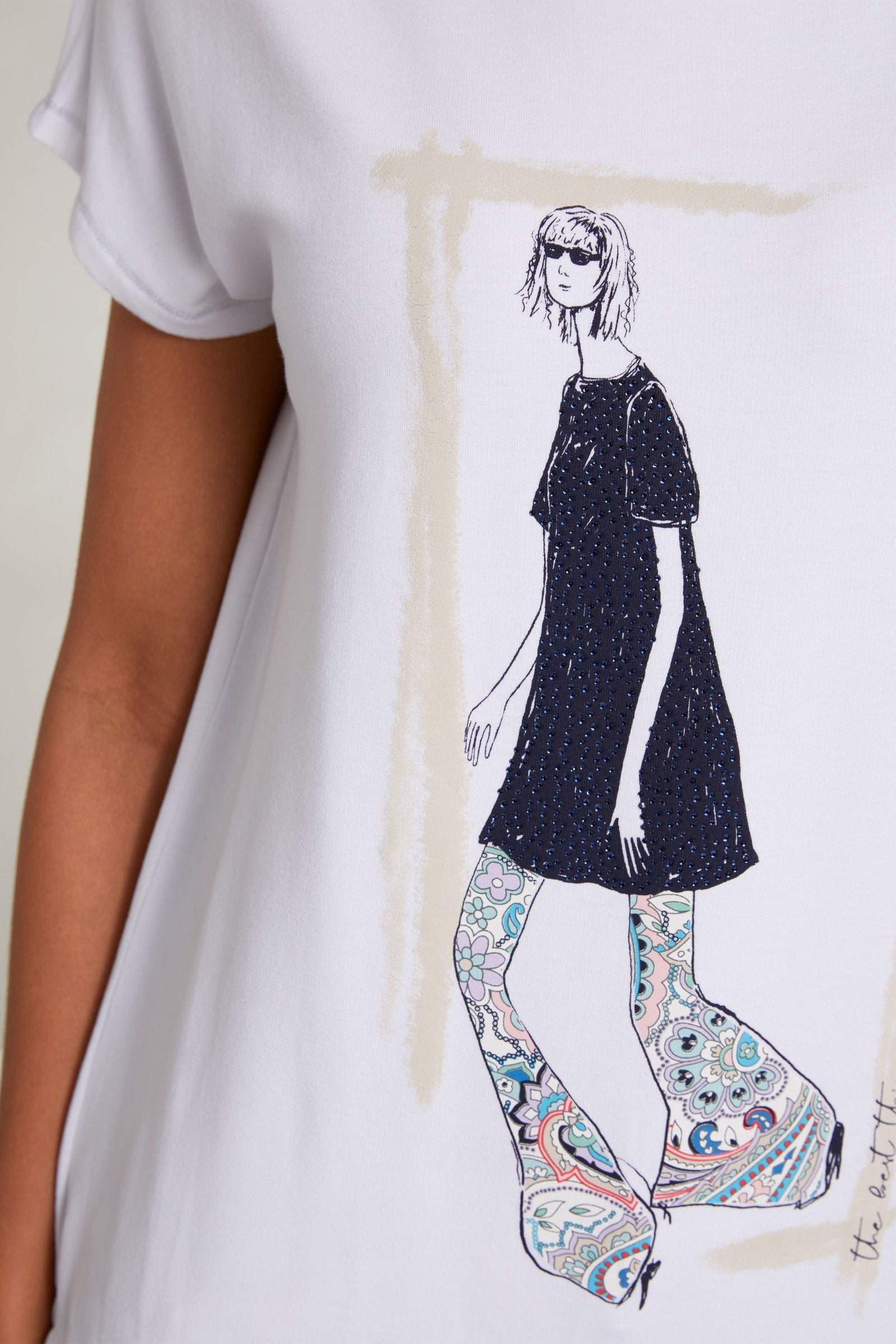 OUI T-SHIRT WITH WOMAN SILHOUETTE