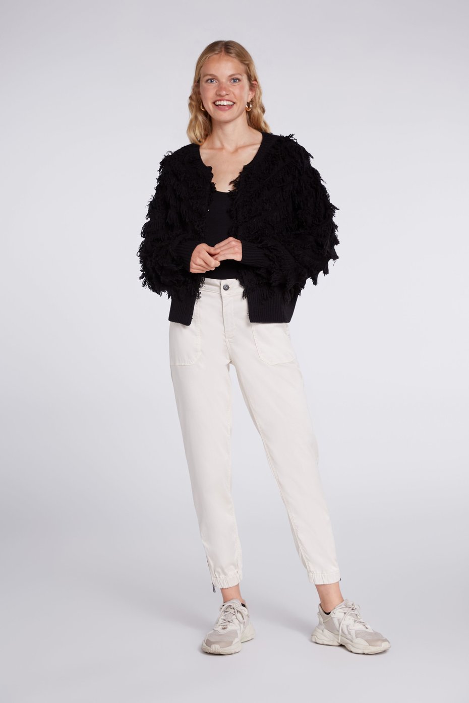 OUI COLLECTION ICONIC CARDIGAN WITH FRINGE