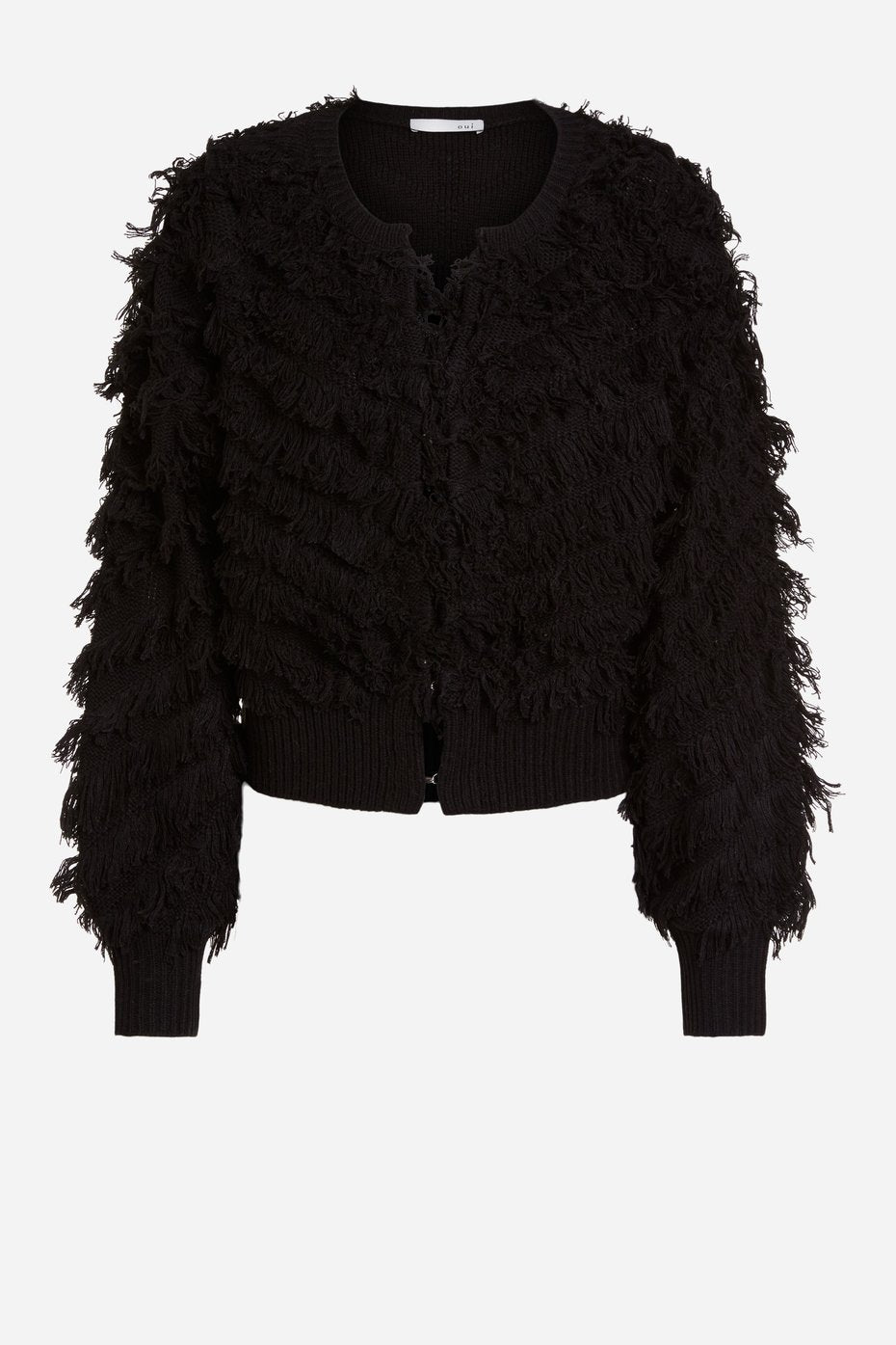 OUI COLLECTION ICONIC CARDIGAN WITH FRINGE