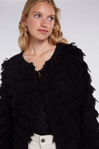 OUI COLLECTION ICONIC CARDIGAN WITH FRINGE