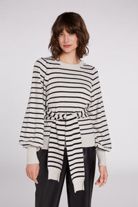 OUI COLLECTION SWEATER WITH STRIPES