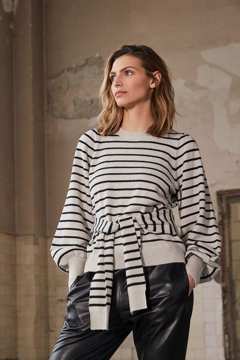 OUI COLLECTION SWEATER WITH STRIPES