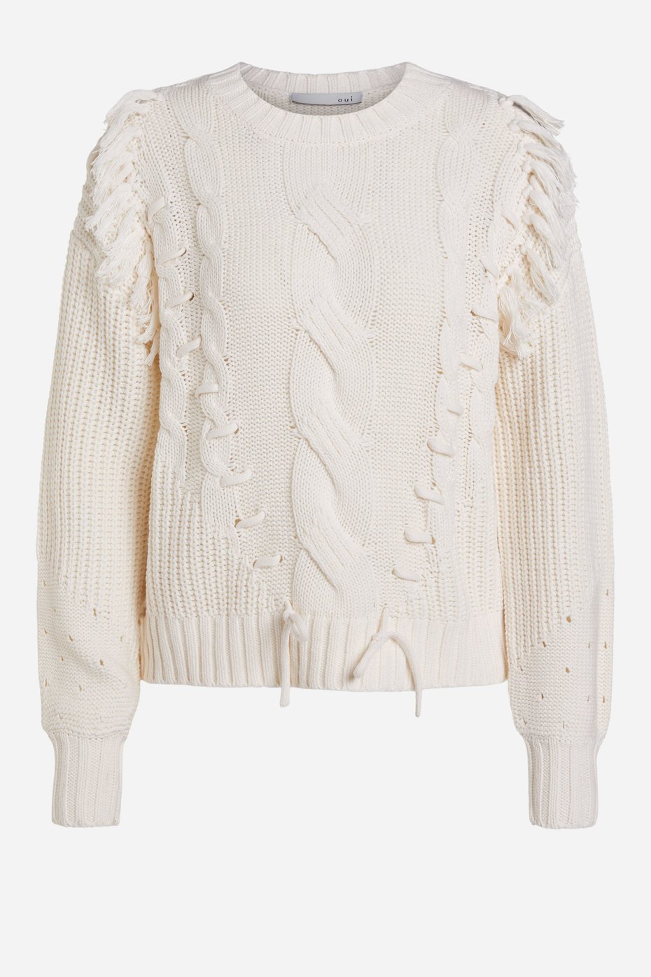 OUI COLLECTION CABLE KNIT SWEATER