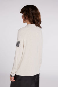 OUI SWEATER WITH STAND UP COLLAR