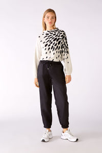 OUI SWEATER WITH TRENDY PRINT