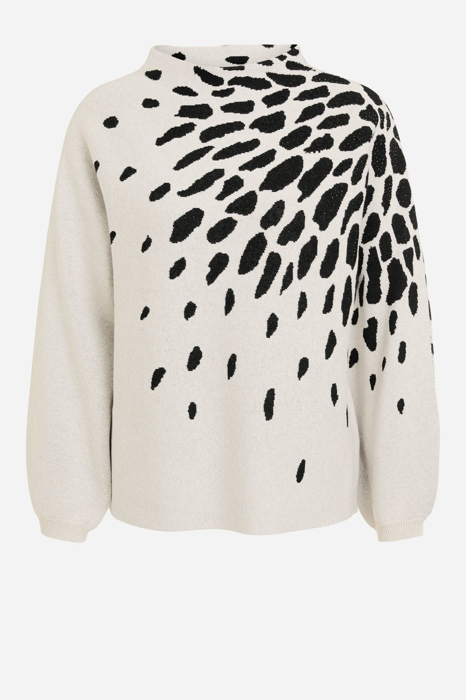 OUI SWEATER WITH TRENDY PRINT