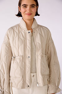 OUI QUILTED JACKET WITH STANDUP COLLAR