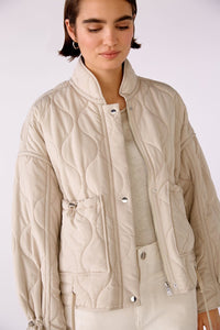 OUI QUILTED JACKET WITH STANDUP COLLAR