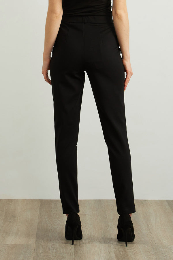 JOSEPH RIBKOFF FAUX LEATHER ZIP FINSIH PANT 213385