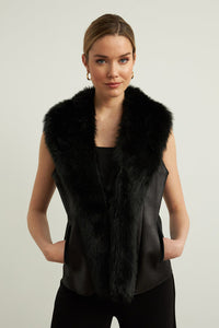 JOSEPH RIBKOFF FAUX FUR VEST 213996