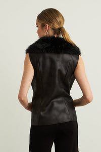 JOSEPH RIBKOFF FAUX FUR VEST 213996