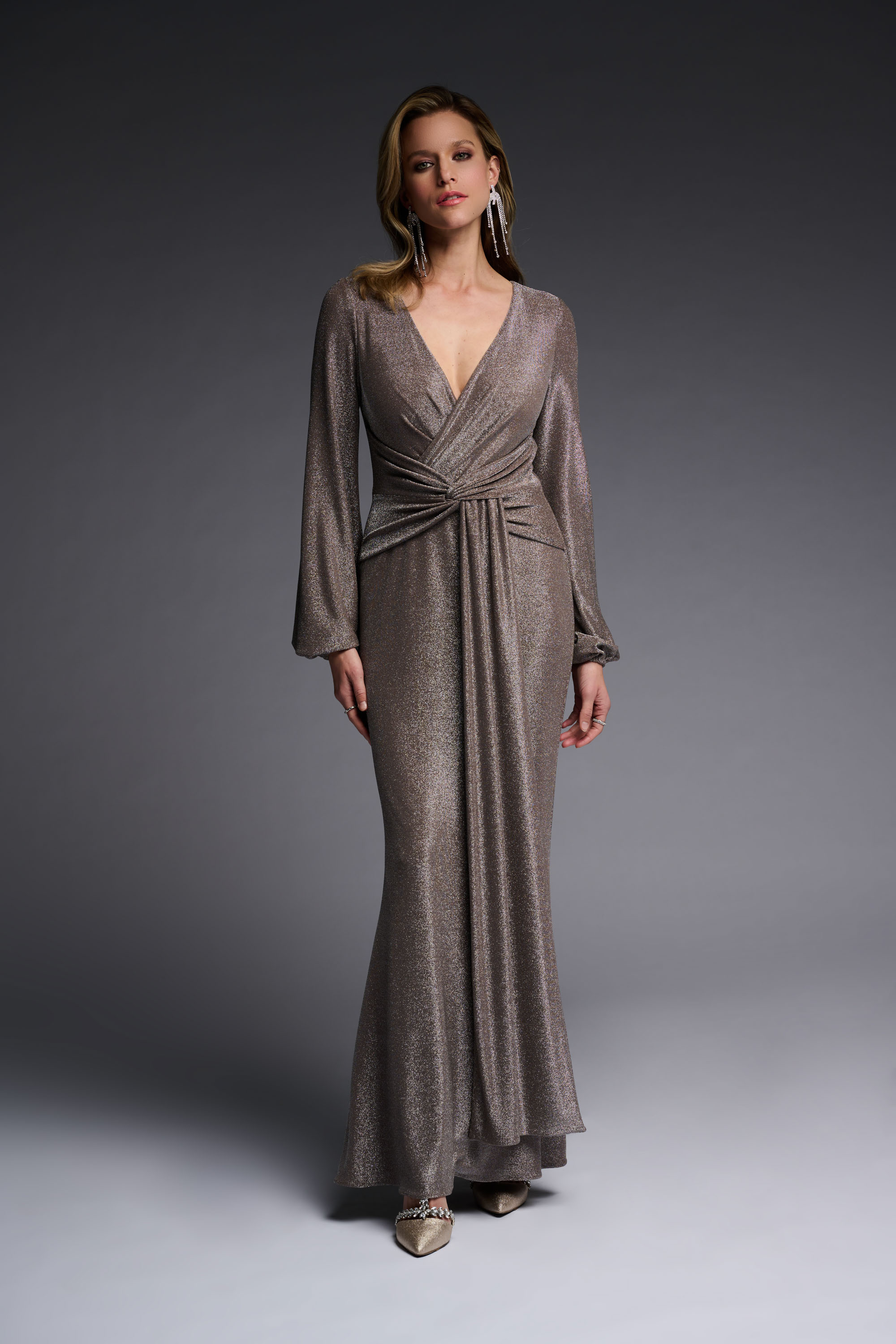 JOSEPH RIBKOFF GOLD GOWN 223711 Elaine Dickinson JOSEPH RIBKOFF GOLD GOWN 223711 Elaine Dickinson