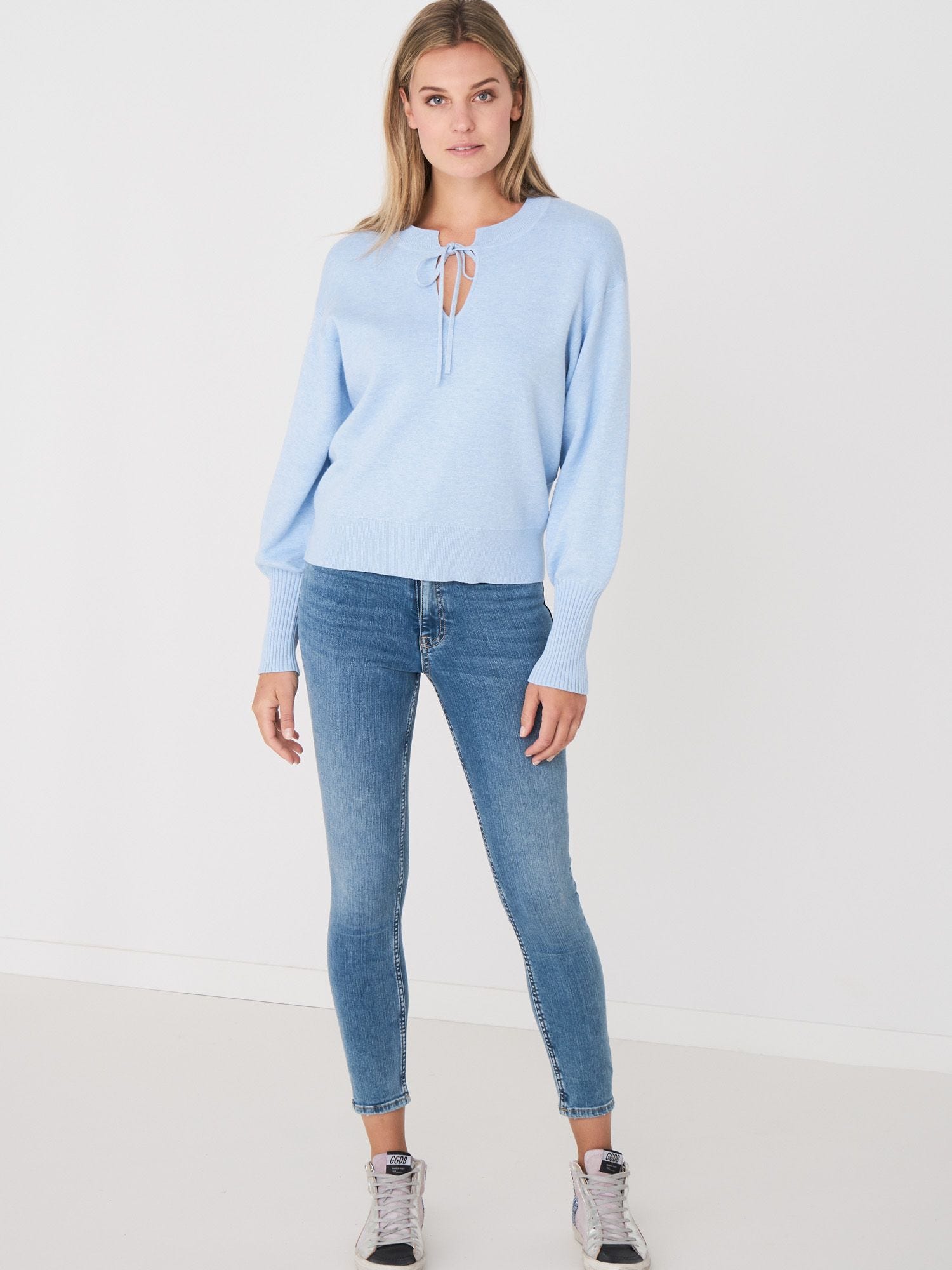 REPEAT ORGANIC COTTON BLEND PULLOVER