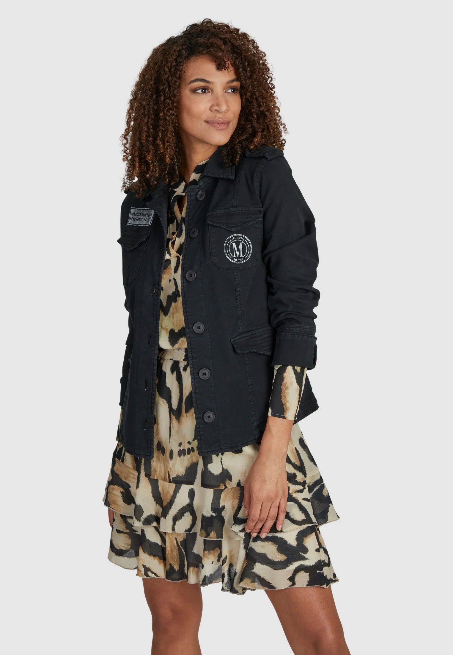 MARC AUREL FIELD JACKET MADE FROM SUSTAINABLE LYCOCELL BLEND WITH PRINT