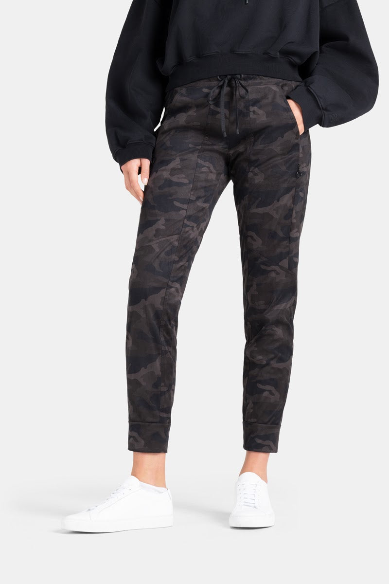 CAMBIO JORDEN DARK CHARCOAL CAMOUFLAGE PANT