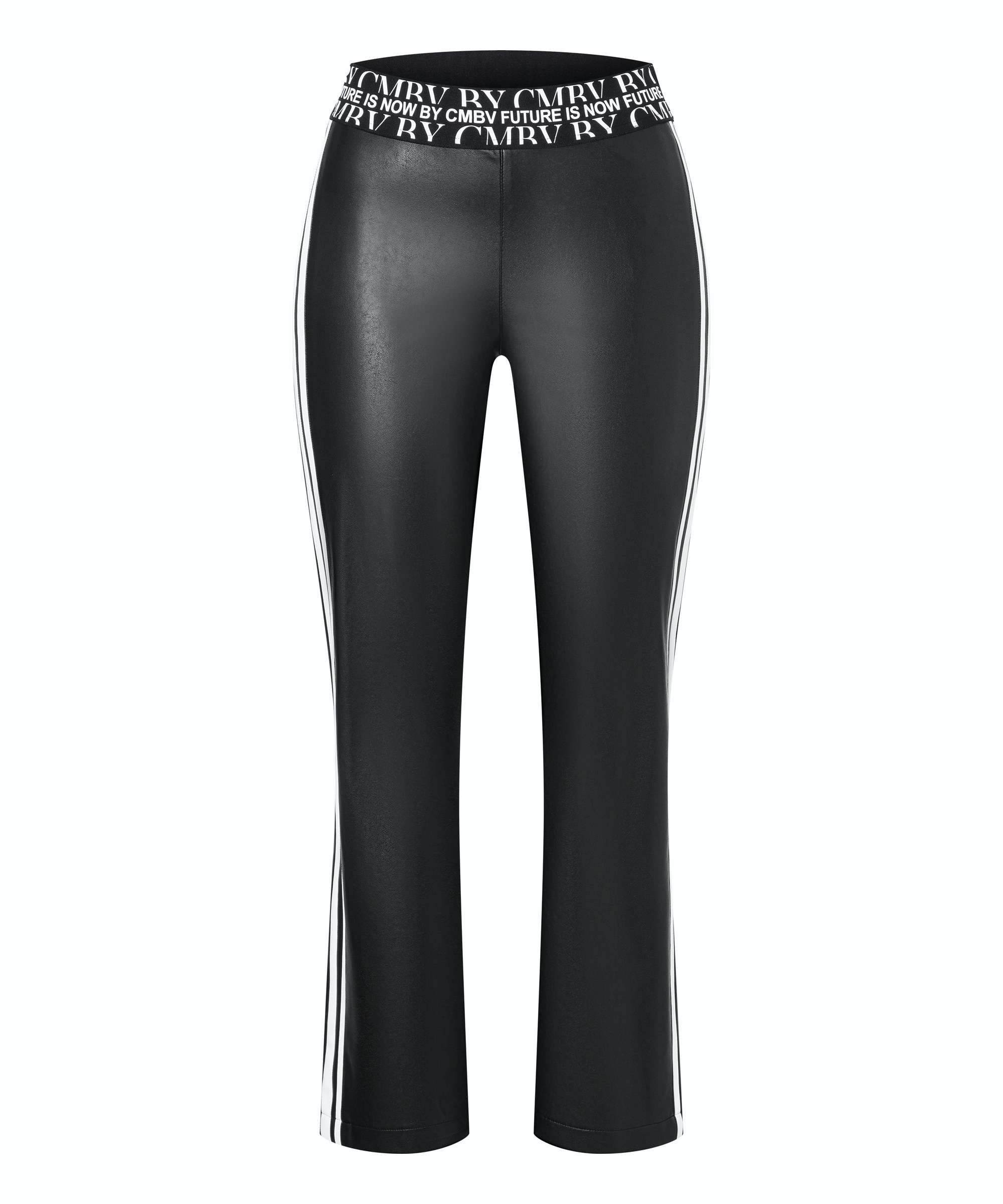 CAMBIO FAE BLACK AND WHITE PLEATHER PULLON PANT