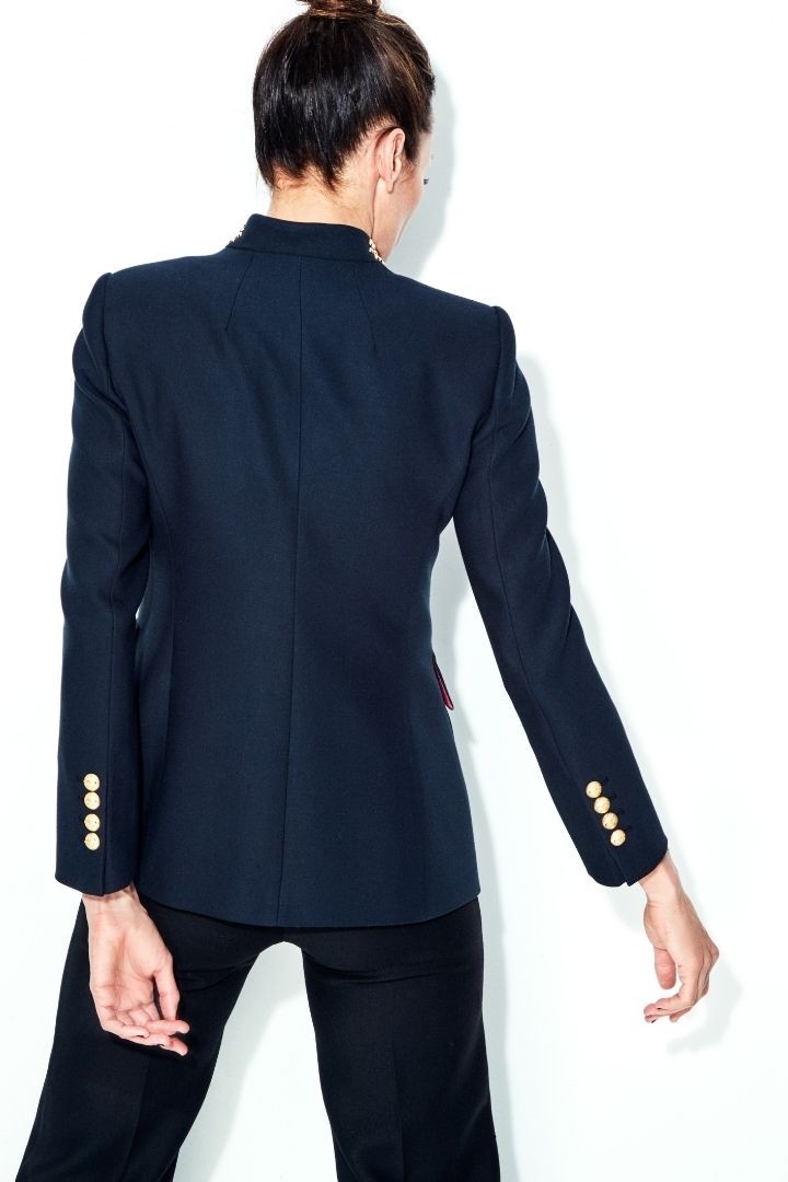 THE EXTREME COLLECTION NAVY MILITARY CHELSEA BLAZER