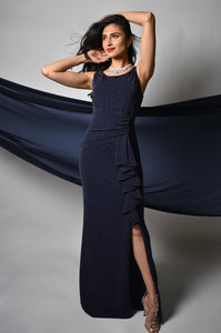 MIDNIGHT BLUE KNIT GOWN 219253