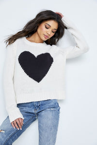 LISA TODD MAD LOVE SWEATER IN SNOW
