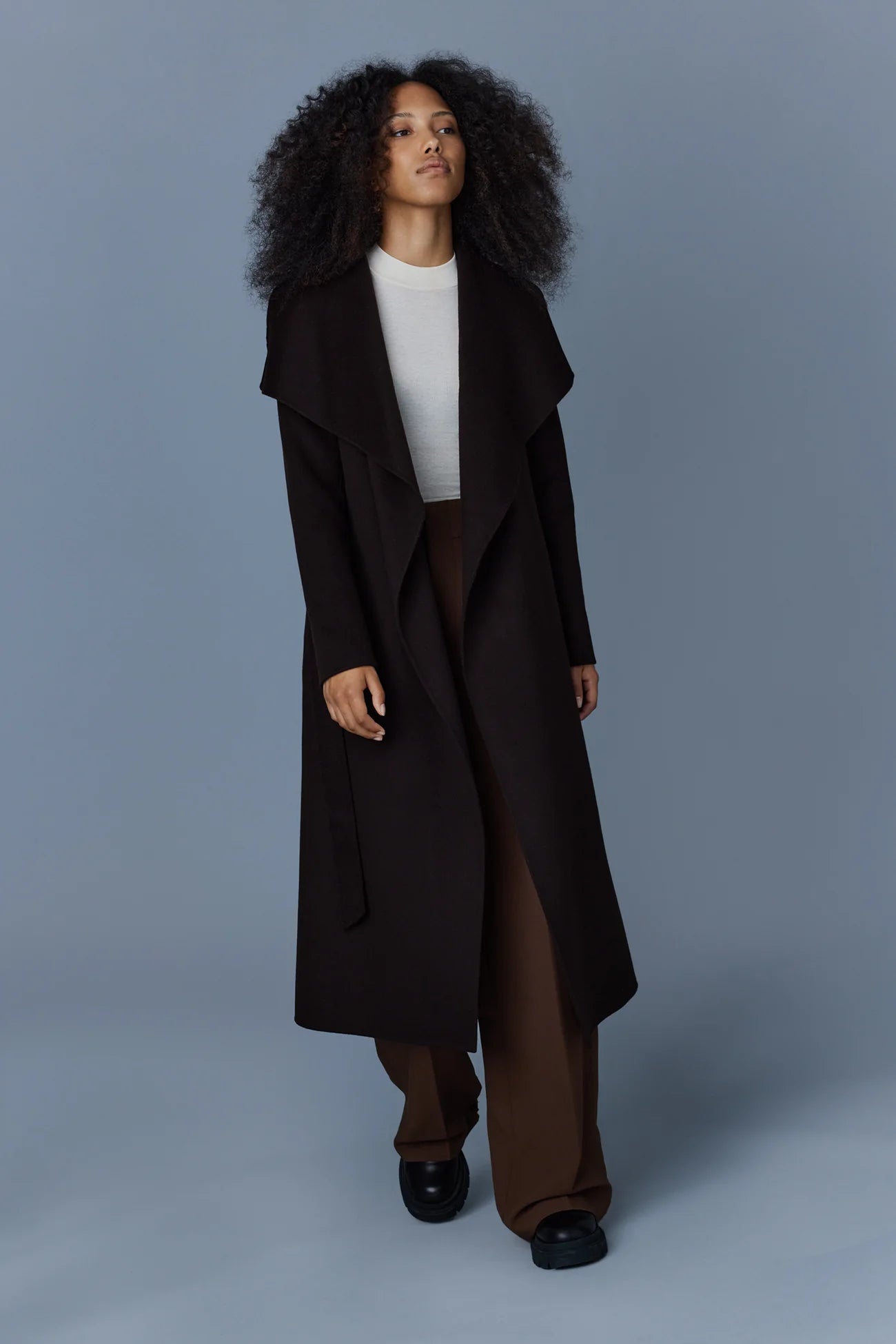 MACKAGE MAI LIGHT WOOL JACKET IN COFFEE Elaine Dickinson