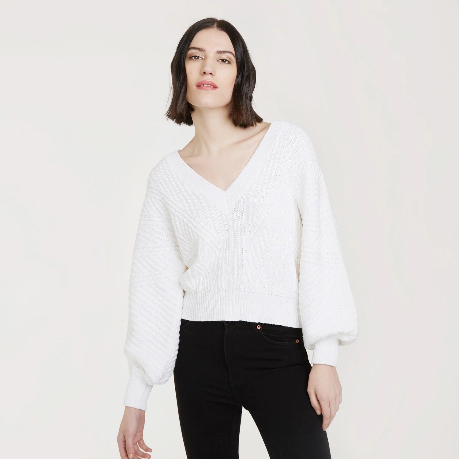 AUTUMN CASHMERE FANCY STITCH OVERSIZE SWEATERS