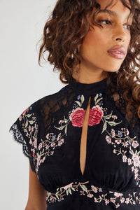 FREE PEOPLE CHIARA EMBROIDERED TOP