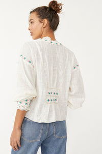 FREE PEOPLE KIZZY EMBROIDERED TOP