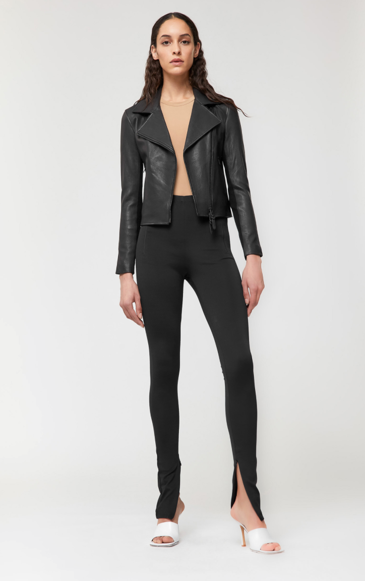 Mackage black 2025 leather jacket