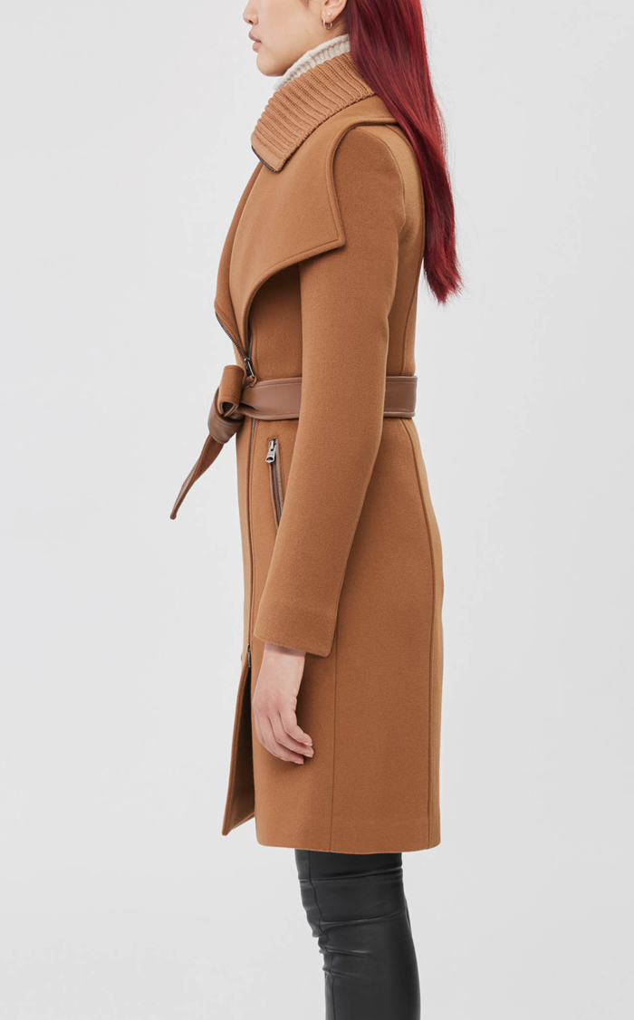 MACKAGE NORI 2 in 1 TAILORED WOOL COAT WITH SASH BELT Elaine