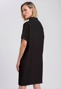 MARC AUREL DRESS WITH RIBBED STAND-UP COLLAR