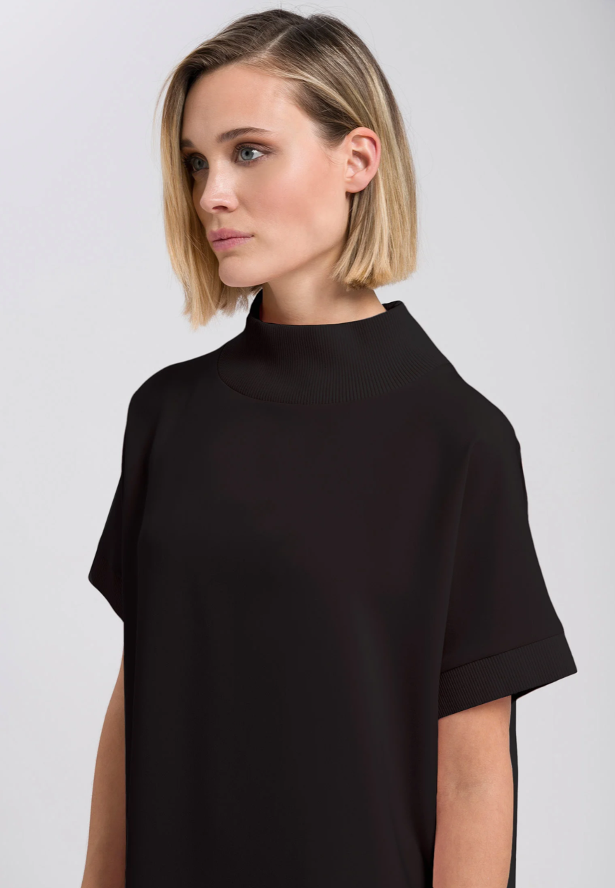 MARC AUREL DRESS WITH RIBBED STAND-UP COLLAR