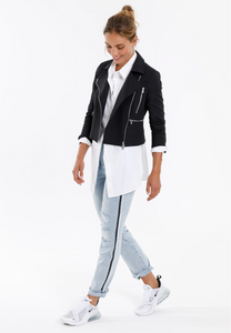 MARC AUREL BIKER JACKET MADE FROM SOFT ATHLETIC JERSEY