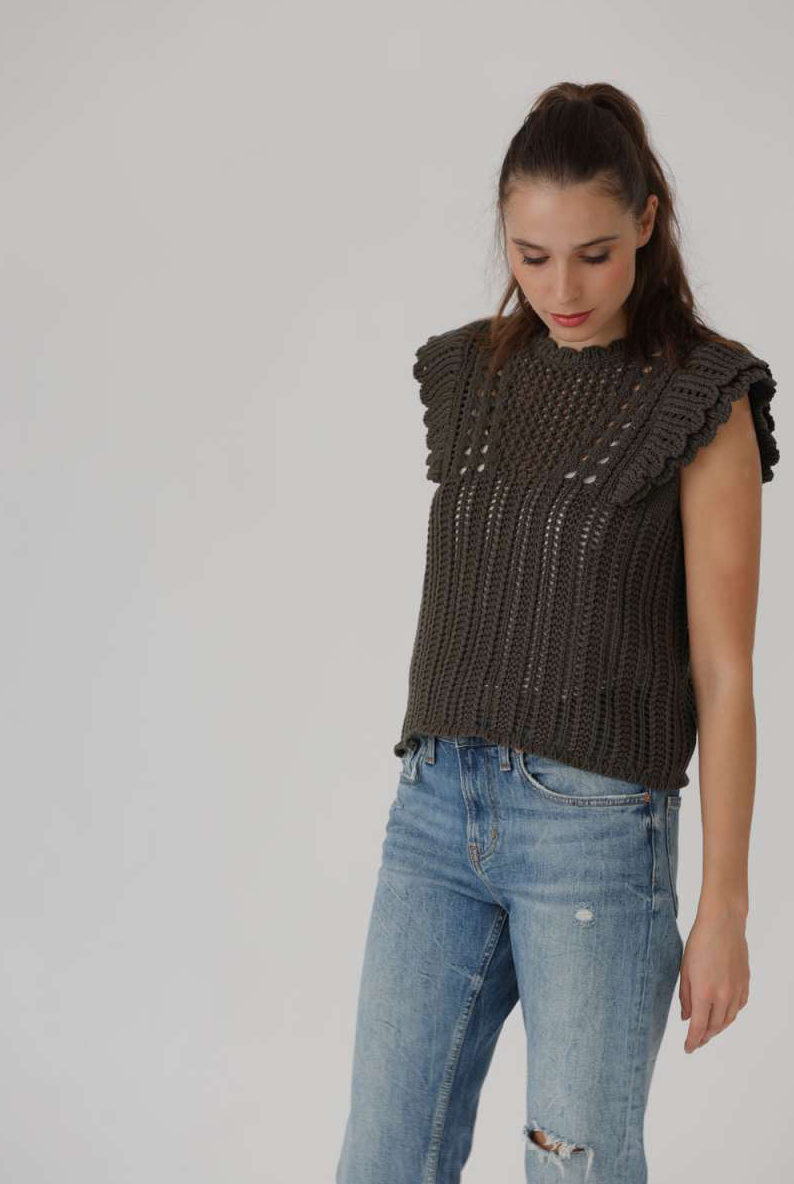 PRINCESS GOES HOLLYWOOD CROCHET TOP