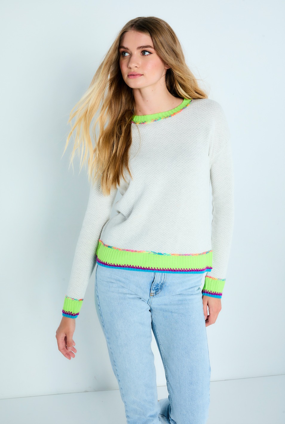 LISA TODD BORDER ORDER SWEATER