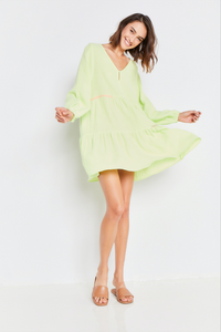 LISA TODD SUMMER FLING DRESS IN ELECTRIC YELLOW