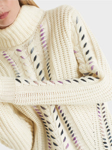 MARC CAIN SWEATER WITH RIBBONS DETAILS