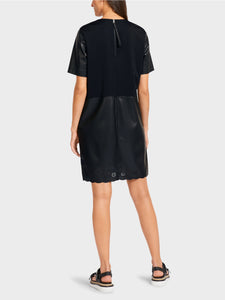 MARC CAIN DRESS IN FAUX LEATHER